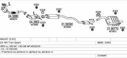 MTS C010047000312 - Ispušni sistem www.molydon.hr