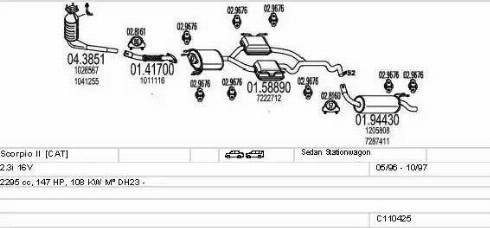 MTS C110425009520 - Ispušni sistem www.molydon.hr