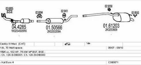 MTS C380871022987 - Ispušni sistem www.molydon.hr