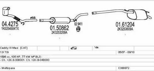 MTS C380872022988 - Ispušni sistem www.molydon.hr
