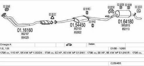 MTS C250465005652 - Ispušni sistem www.molydon.hr