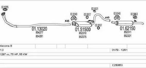 MTS C250653007331 - Ispušni sistem www.molydon.hr