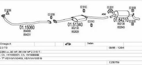 MTS C250759008911 - Ispušni sistem www.molydon.hr