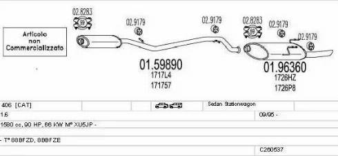 MTS C260537007884 - Ispušni sistem www.molydon.hr