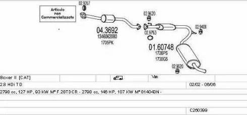 MTS C260399005534 - Ispušni sistem www.molydon.hr