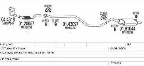 MTS C230135014604 - Ispušni sistem www.molydon.hr