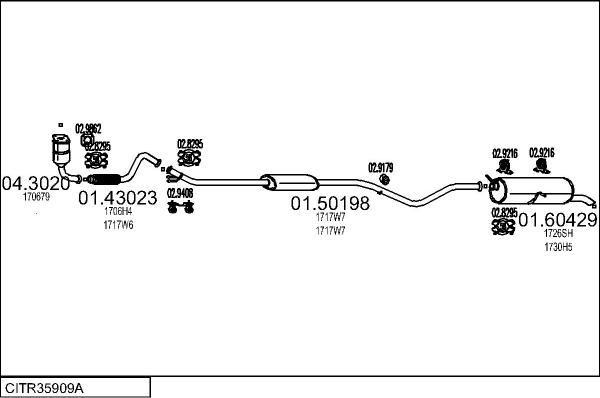 MTS CITR35909A018332 - Ispušni sistem www.molydon.hr