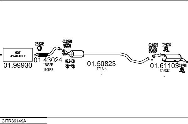 MTS CITR36149A028589 - Ispušni sistem www.molydon.hr