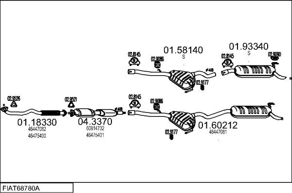 MTS FIAT68780A005740 - Ispušni sistem www.molydon.hr