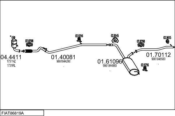 MTS FIAT86819A020081 - Ispušni sistem www.molydon.hr