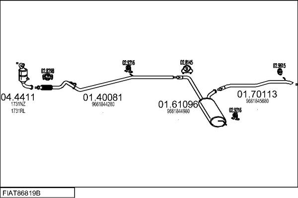MTS FIAT86819B020081 - Ispušni sistem www.molydon.hr