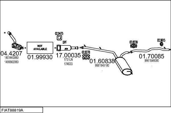 MTS FIAT88819A020084 - Ispušni sistem www.molydon.hr