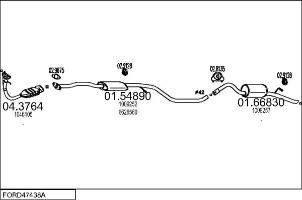 MTS FORD47438A014270 - Ispušni sistem www.molydon.hr