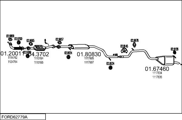 MTS FORD62779A015486 - Ispušni sistem www.molydon.hr