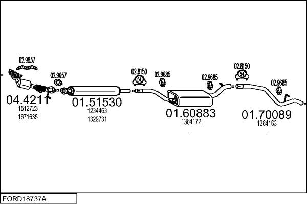 MTS FORD18737A134490 - Ispušni sistem www.molydon.hr