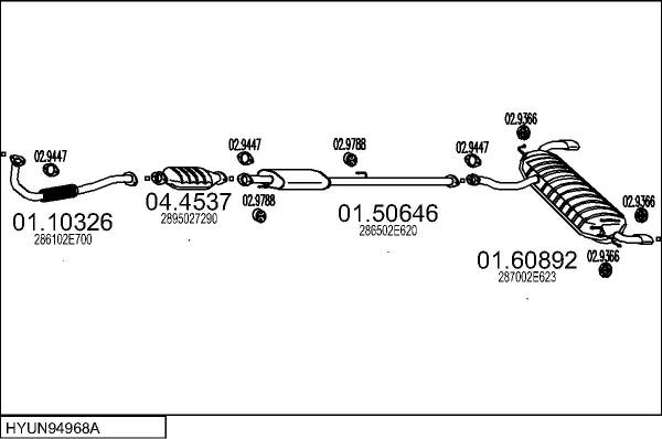 MTS HYUN94968A019623 - Ispušni sistem www.molydon.hr