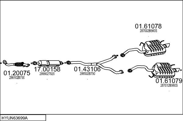 MTS HYUN63699A020104 - Ispušni sistem www.molydon.hr