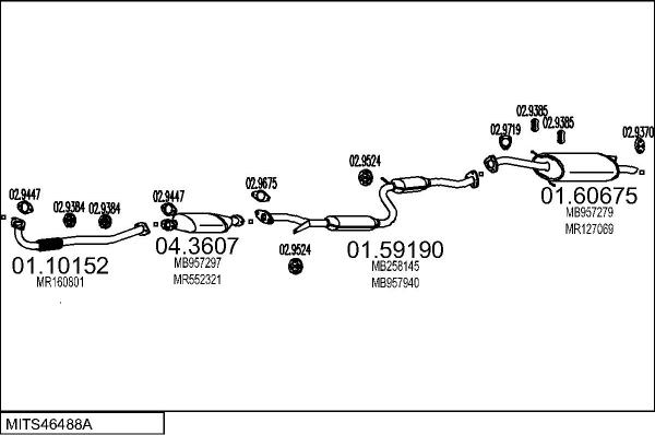 MTS MITS46488A008709 - Ispušni sistem www.molydon.hr
