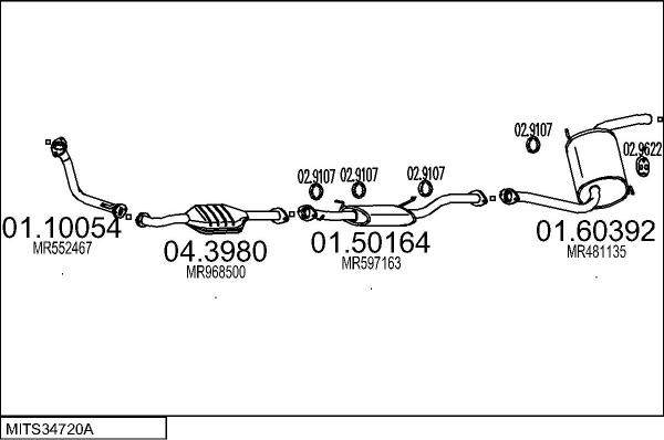 MTS MITS34720A016455 - Ispušni sistem www.molydon.hr