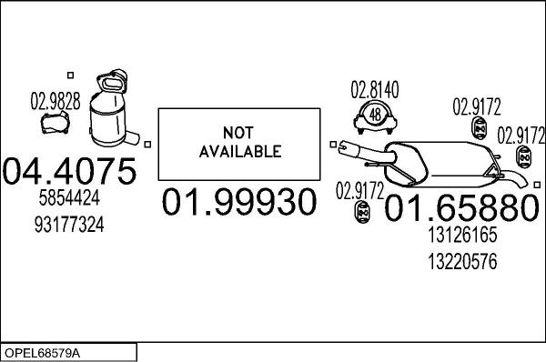 MTS OPEL68579A017696 - Ispušni sistem www.molydon.hr