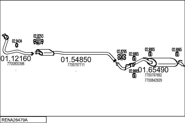 MTS RENA26479A012503 - Ispušni sistem www.molydon.hr