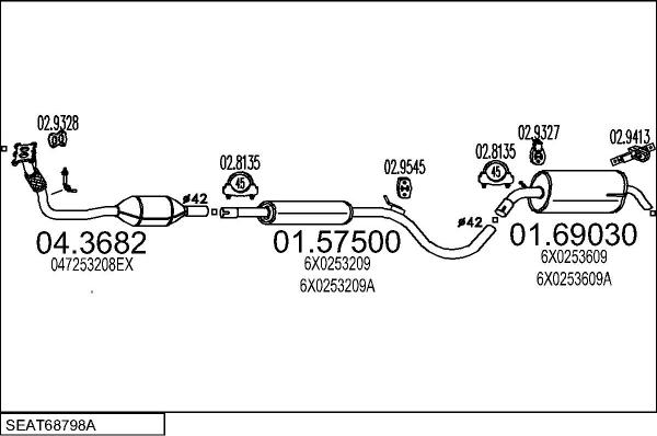 MTS SEAT68798A033058 - Ispušni sistem www.molydon.hr