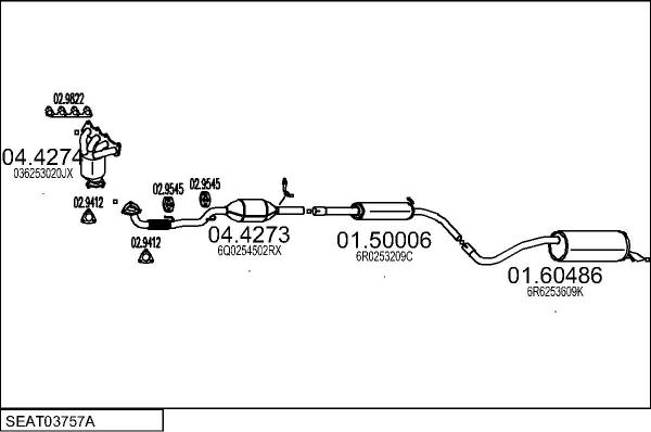 MTS SEAT03757A028131 - Ispušni sistem www.molydon.hr