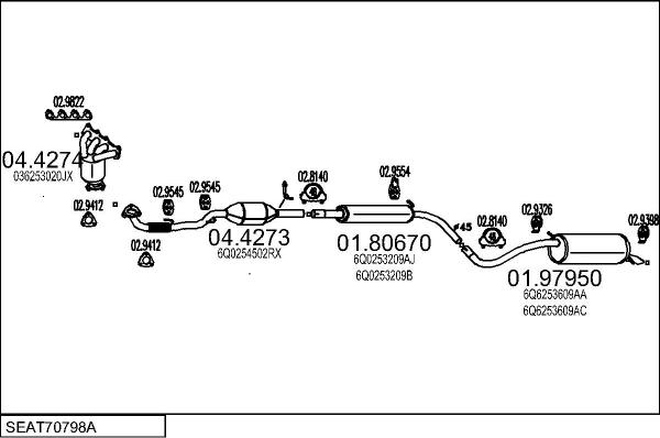 MTS SEAT70798A028131 - Ispušni sistem www.molydon.hr