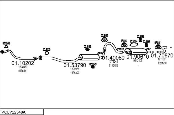 MTS VOLV22348A003990 - Ispušni sistem www.molydon.hr