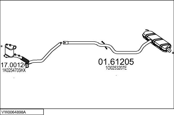 MTS VW0064898A033645 - Ispušni sistem www.molydon.hr
