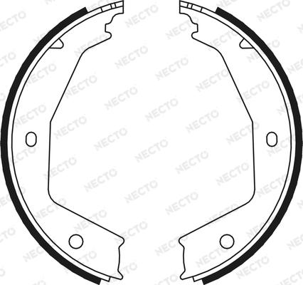 Necto N1698 - Komplet kočionih obloga, rucna kočnica www.molydon.hr