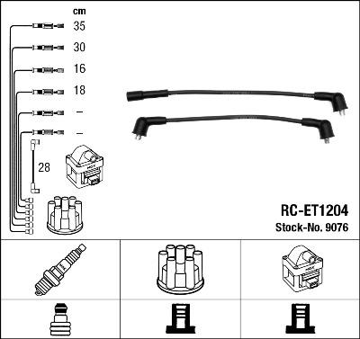 NGK 9076 - Set kablova za paljenje www.molydon.hr