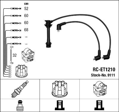 NGK 9111 - Set kablova za paljenje www.molydon.hr