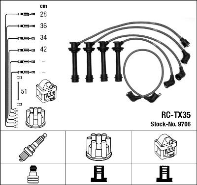 NGK 9706 - Set kablova za paljenje www.molydon.hr