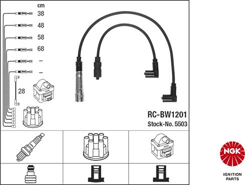 NGK 5503 - Set kablova za paljenje www.molydon.hr