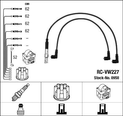 NGK 0958 - Set kablova za paljenje www.molydon.hr