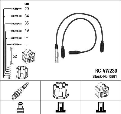 NGK 0961 - Set kablova za paljenje www.molydon.hr
