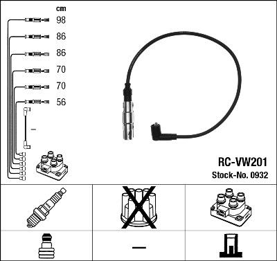 NGK 0932 - Set kablova za paljenje www.molydon.hr