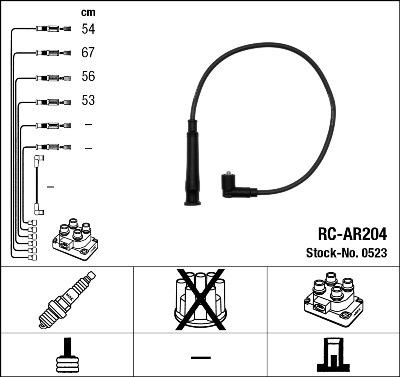 NGK 0523 - Set kablova za paljenje www.molydon.hr