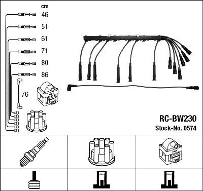 NGK 0574 - Set kablova za paljenje www.molydon.hr