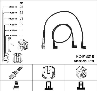 NGK 0753 - Set kablova za paljenje www.molydon.hr