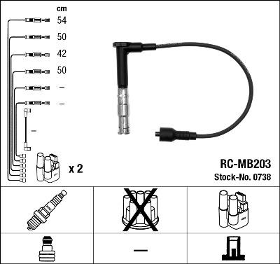 NGK 0738 - Set kablova za paljenje www.molydon.hr