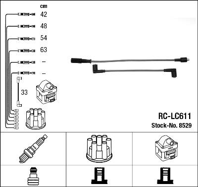 NGK 8529 - Set kablova za paljenje www.molydon.hr