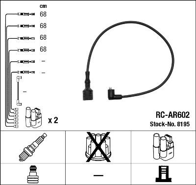 NGK 8195 - Set kablova za paljenje www.molydon.hr