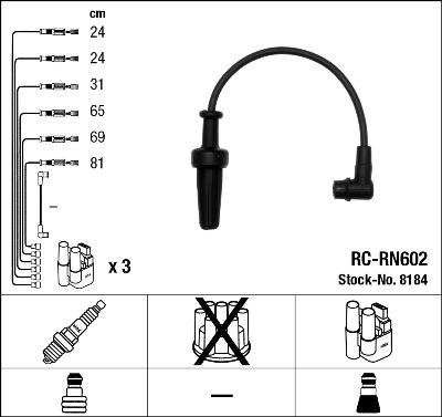 NGK 8184 - Set kablova za paljenje www.molydon.hr