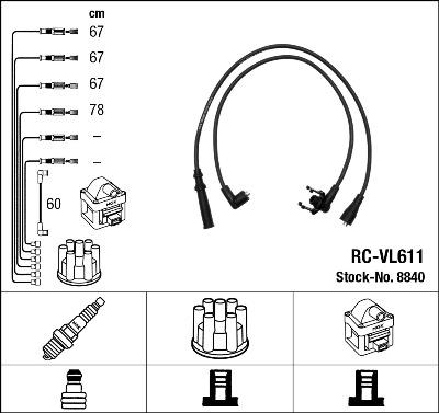 NGK 8840 - Set kablova za paljenje www.molydon.hr