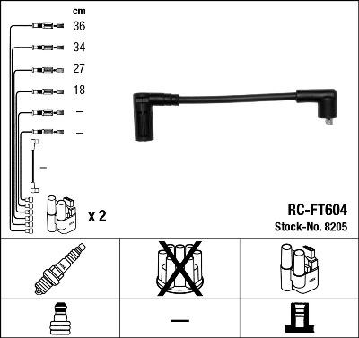 NGK 8205 - Set kablova za paljenje www.molydon.hr