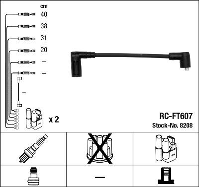 NGK 8208 - Set kablova za paljenje www.molydon.hr