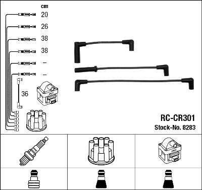 NGK 8283 - Set kablova za paljenje www.molydon.hr