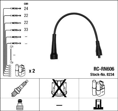 NGK 8234 - Set kablova za paljenje www.molydon.hr